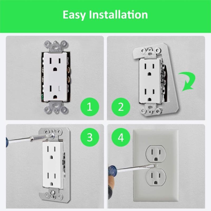 Pack of 20 Metal Electrical Box Spacers for Loose Outlets and Switches Leveling Plates for Receptacles and Wall Plates