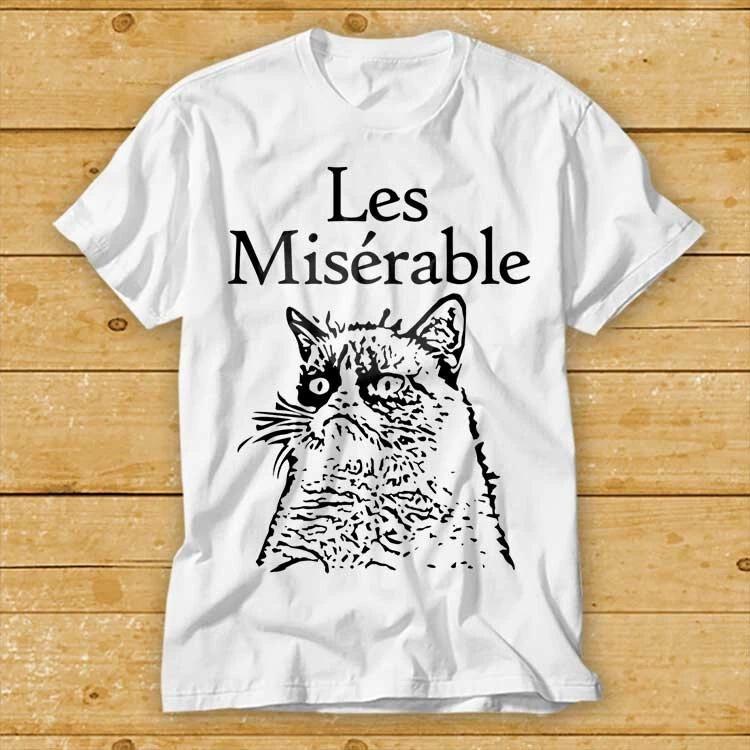 Les Miserable Le Grumpy Cat T Shirt Music Fun Movie Cool Meme Gift Top Tee 2264 S