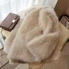 Faux Leather Coat Women's Autumn and Winter New Imitation Fox Fur Coat Thickened Long Fur Coat Tide