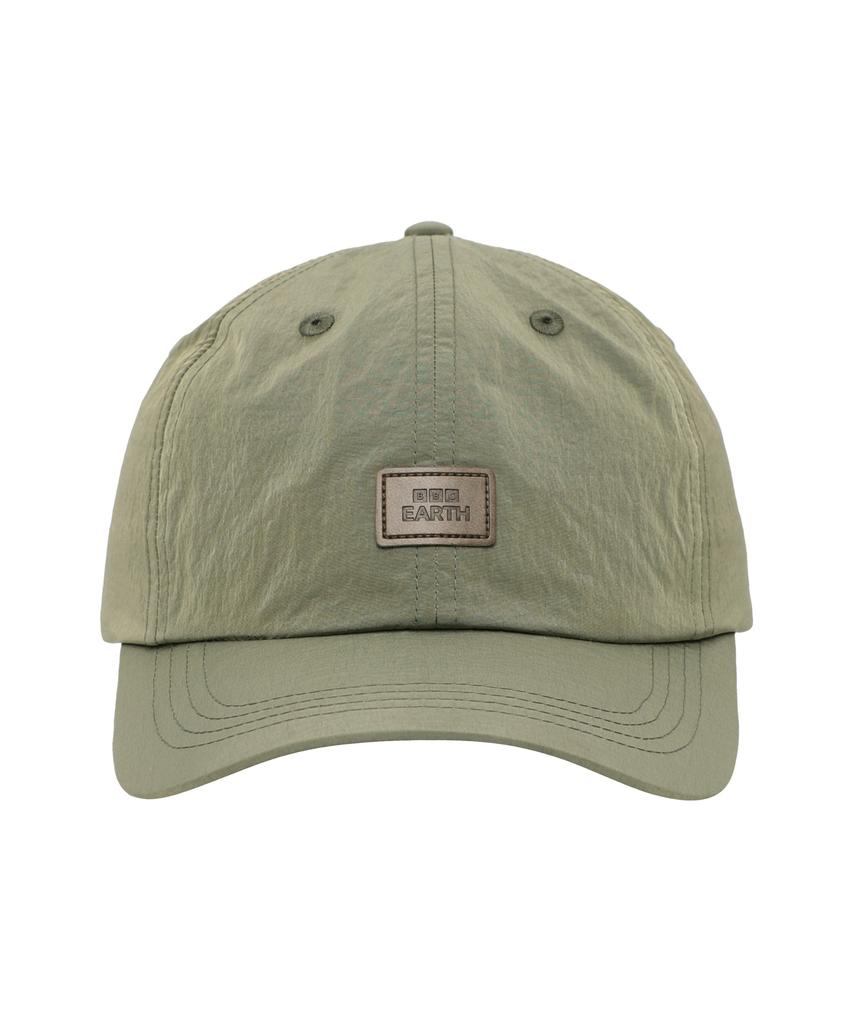 BBC EARTH Leather Logo Ball Cap Light Olive