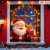 Decorazione Banner da Appendere alla Finestra di Natale Babbo Natale Albero di Natale Forniture per Feste
