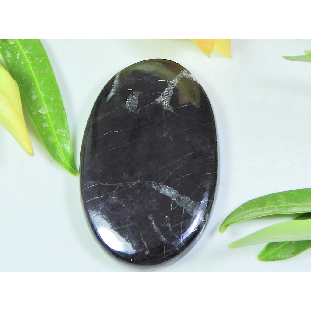 93Cts. Natural Purpurite Oval Cabochon Loose Jewelry Gemstone 29X46X05MM B-234