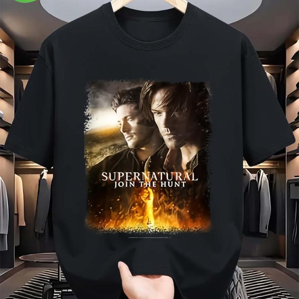 

Supernatural Dean Sam Movie Vintage Graphic Y2K T Shirt Women Unisex Cotton Tee Summer Spring Oversized Novelty Streetwear Loose 3XL