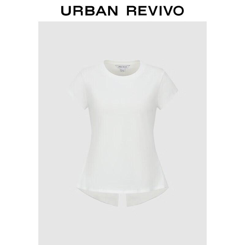 UR2026 Women s Cotton Backless T-shirt M грязно-белый