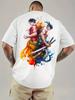 Miniso NE PIECE Sauron Peripheral Printed  Loose Short-sleeved T-shirt Men's Summer American Casual Versatile Top