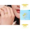 Precious Gold Plated Butterfly Bow Ring With Cute Geometric Design For Lovely Gifts