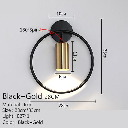 Nordic Bedroom Lights Room Decor Wall Light Lamps for Living Room Gold Wall Decor Lights for Wall Bedside Lamp