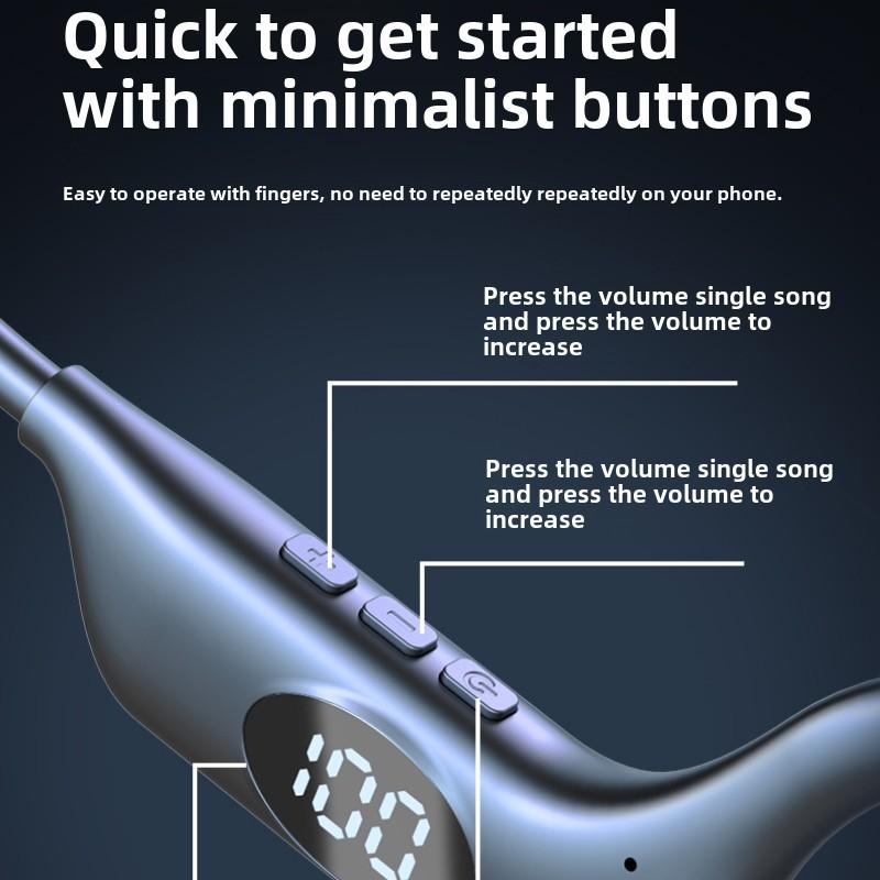 Bluetooth-ørepropp Ingen ørebevegelse Luftledning Stereo Plug-in Kort Dobbeltkanalsørepropp Universell