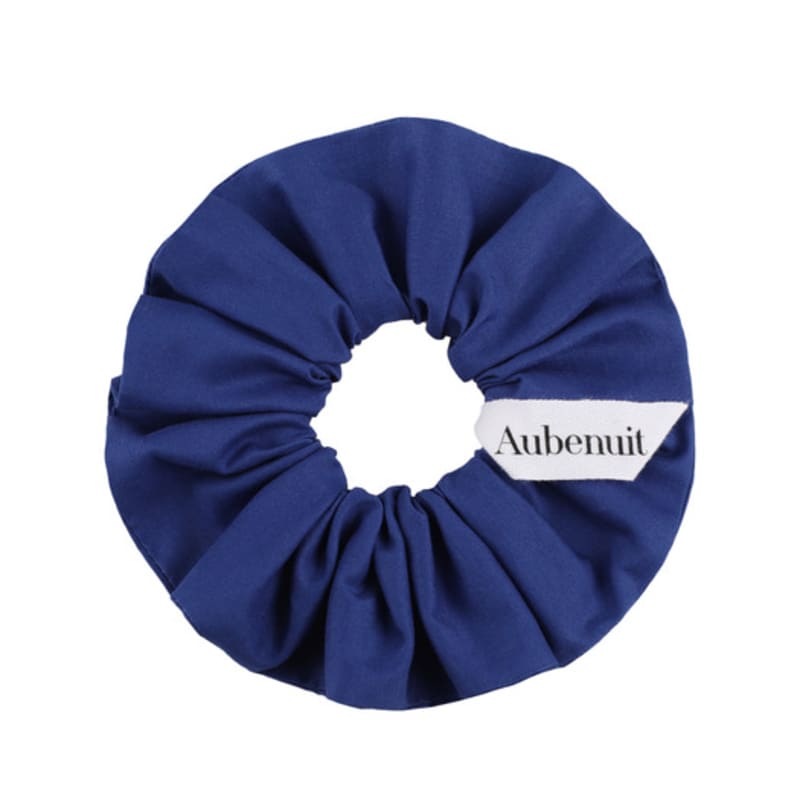 Aube Nuit C Line Deep Sea Blue Hair Cotton Scrunchie M