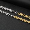 Trendy Stainless Steel Wheel Link Chain Bracelets for Men 8mm Wide Personalized Gold Color Accessories Biker Party Jewelry Gift