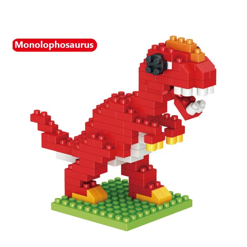 

Mini Animals Building Blocks 3D Dinosaur Tyrannosaurus rex Velociraptor Diamond Miniature Figures Model Children Educational Toy