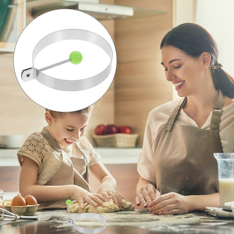 Omelet Shaper Egg Cooking Rings Stainless Steel Kitchen Use Baking 10Pack