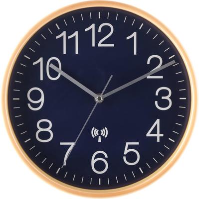 Fuji Boeki Wall Clock Diameter 28cm Navy Radio Wooden Plywood 27353