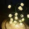 Novelty Lighting Artificial Flowers DIY Handmade Lily Of The Valley Glowing Night Light For Bedroom Decorative Birthday Gift