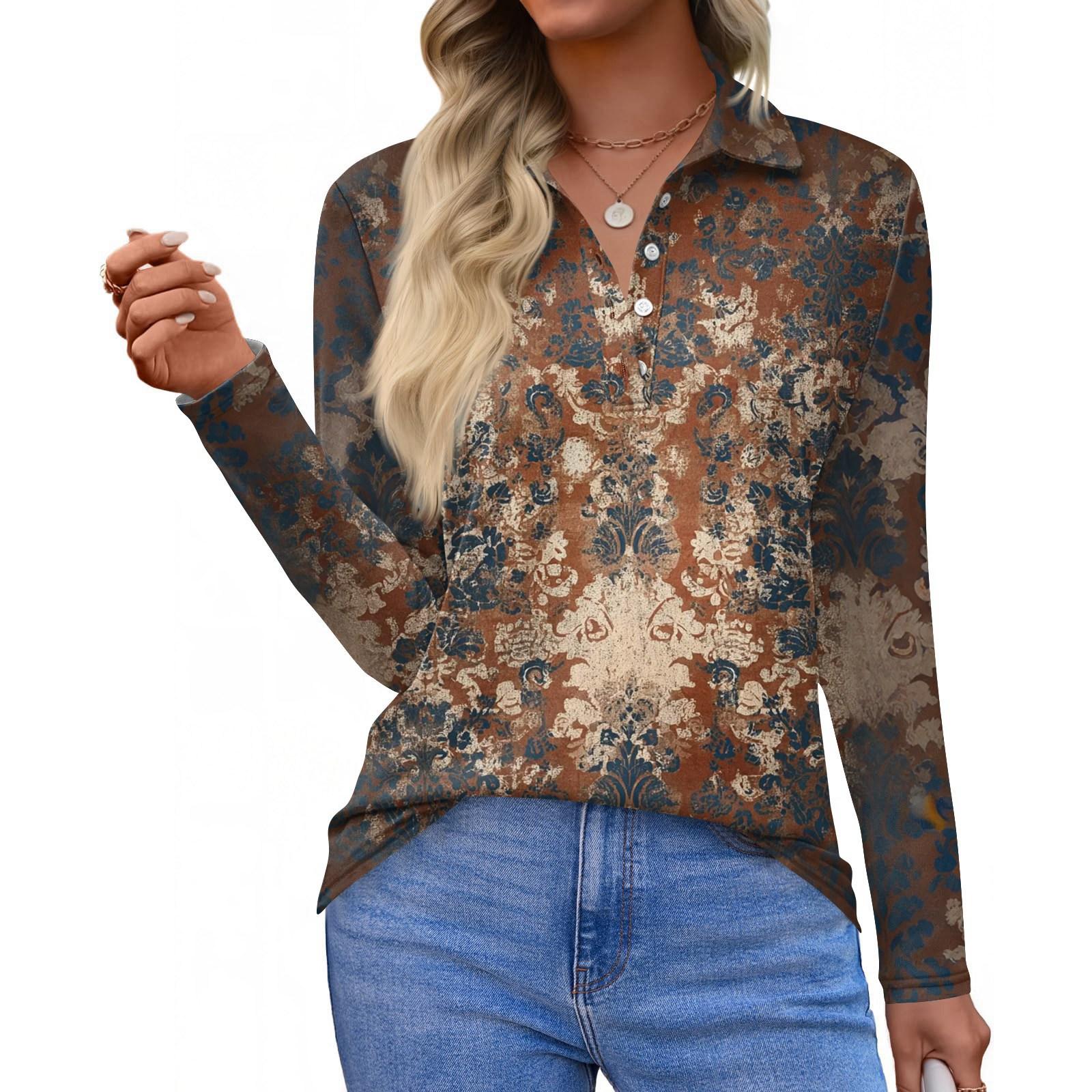 

Женская модная повседневная рубашка с короткими рукавами и принтом с лацканами, женские топы на пуговицах S