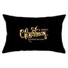 New Black Gold Series Christmas Peach Skin Print Waist Pillow Cover Home Accessories Cushion Cover Sofa Cushion Cover