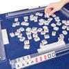Porte-Tuiles & Pousseurs Mah Jongg Tout-en-Un Combinaison Porte-Tuiles et Pousseurs Mahjong en Acrylique Transparent Porte-Tuiles Mahjong Américain Moderne