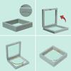 4pcs Multicolor Jewelry Display Box 3D Floating Picture Frame Shadow Box Ring Pendant Holder Protect Jewelry Stone