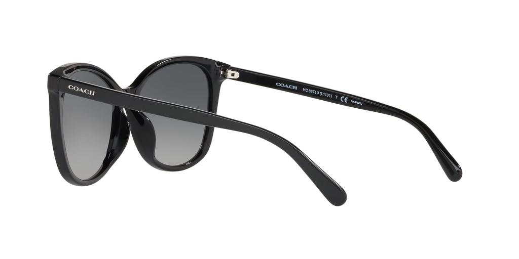Coach Sunglasses 0HC8271U POLARIZED 5002T3 GREY GRADIENT POLAR LENS 57 BLACK/DARK