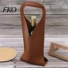 Single Wine Carrier Faux Leather Tote Bag, Portable Pouch, Waterproof Durable Bottle Holder Protector Sleeve for Champagne Beer Bag