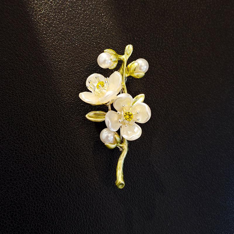 Elegante chinesische Retro-Emaille-Brosche Phönix & Schmetterling für Damen