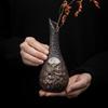 Japanese Gilding Iron Glaze Flower Vase Ware Stoneware Retro Mini Floret Desktop Pottery Decoration Tea Ceremony Utensils