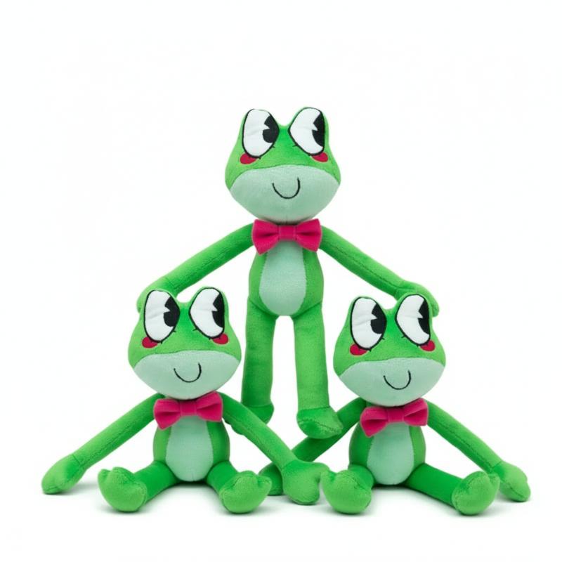 Frog Plush Toy  Cute Soft Stuffed Animal Plushie Doll Kawaii Frog Character Kids Birthday Gift Room Decoration Home Collectible