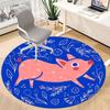 1pc Piggy Pattern Chair Carpet for Office Non Slip, Lightweight, Machine Washable Rug for Office Holiday Decor