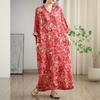Vintage Long Dress with Cotton and Linen Patterns