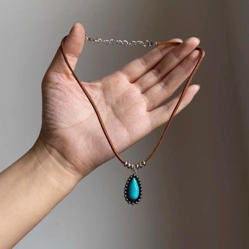 

Bohemia Dreamy Dragonfly Necklace Gothic Water Drop Necklace Women s Party Collarbone Chain Zircon