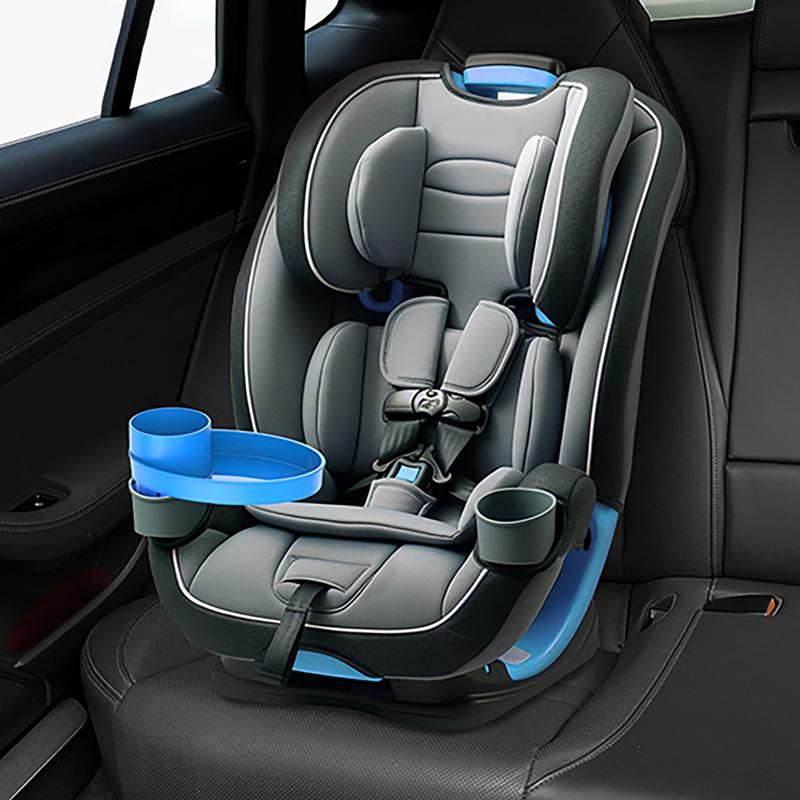 Car Seat Snack Tray Travel Tray For Kids Car SeatKids Vehicle Cup Holder Plate Car Accessory For Snacks Toys Cups Portable