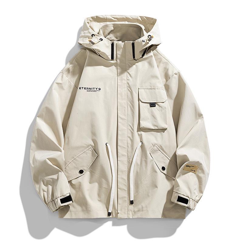 2026 Men's Plus Size Hooded Workwear Jacket for Spring and Autumn