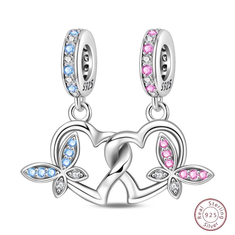 New Original Charm Bead Pendants Copper Crown Strawberry Perfume Gold Bow Fit Bracelet Necklace Women Jewelry