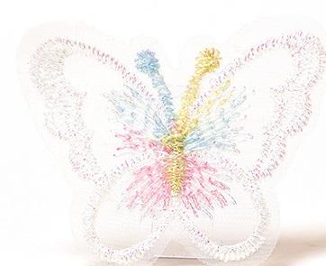 5CM Width 100Pieces/Pack Colorful Embroidery Butterfly DIY Garment Wedding Dress Hair Accessories Sewing Material for Hairgrips