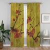 Blossom Branches Extend Curtains for Living Room Curtain Partition Tulle for Bedroom Halloween Decoration Curtains 2 Pieces Home