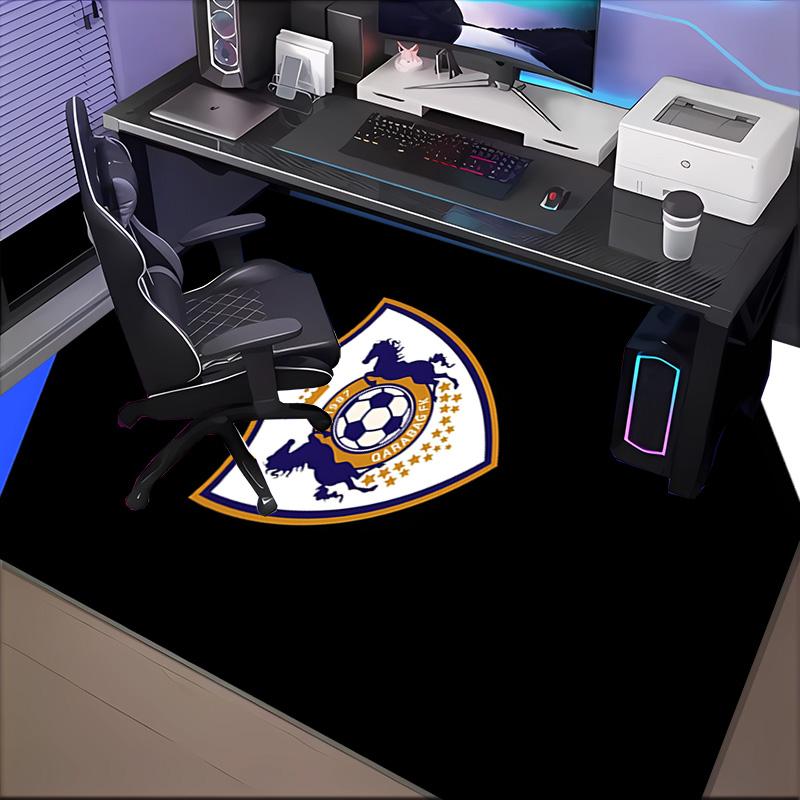 Qarabag Soccer Team Crest Design Rug Office Floor Mat - Machine Washable for Bedroom, bedroom, livingroom, Room Decor Fan Gifts Christmas