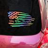1 Stück Wir sind Menschen Amerikanische Flagge Motorradaufkleber Wasserdicht für Motorradverkleidung Tankdeckel Autofenster Universelle Vinyl-Aufkleber
