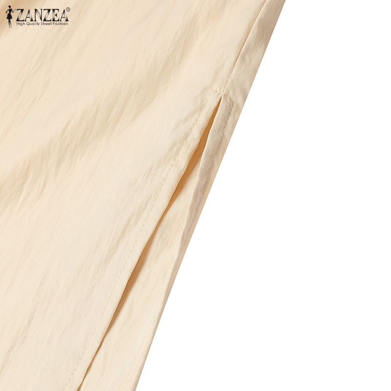 ZANZEA Women Casual Round Neck Summer Sleeveless Long Dress