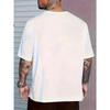 European Sizes Men's Russian Phrase T-Shirt - "Cool But Very Busy" Cyrillic Script Print, Casual Short Sleeve Round Neck Summer Top