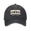 Vintage Radiohead The Bends Cassette Design Baseball Cap for Men Women Distressed Denim Washed Snapback Cap Hip Hop Outdoor Hat