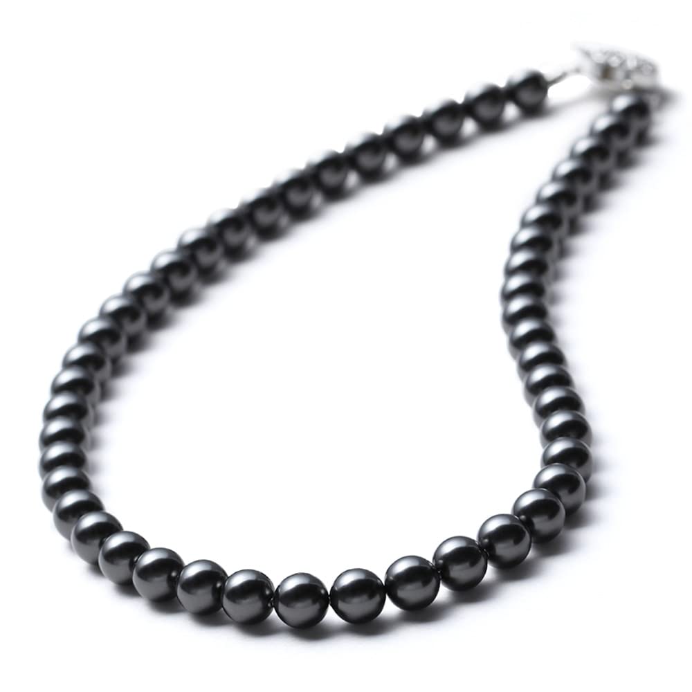 VOTRE COUTURE Pearl Japanese Grand Premium 8mm and for and Special Occasions Gray X Necklace, High-Quality Pearls, White, Gray, Black, Weddings,