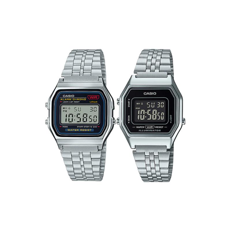 

Casio watch series-square small square watch fashionable business casual versatile LCD display quartz movement stainless steel LA680WA-1BA159WA-N1 чёрный