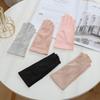 Guantes de protección solar para conducir con resorte de medio dedo, guantes de algodón antideslizantes cortos y finos para mujer