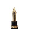 Great MONTBLANC Fountain Pen Meisterstuck Mozart White Star Black Gold 14K Mens Used