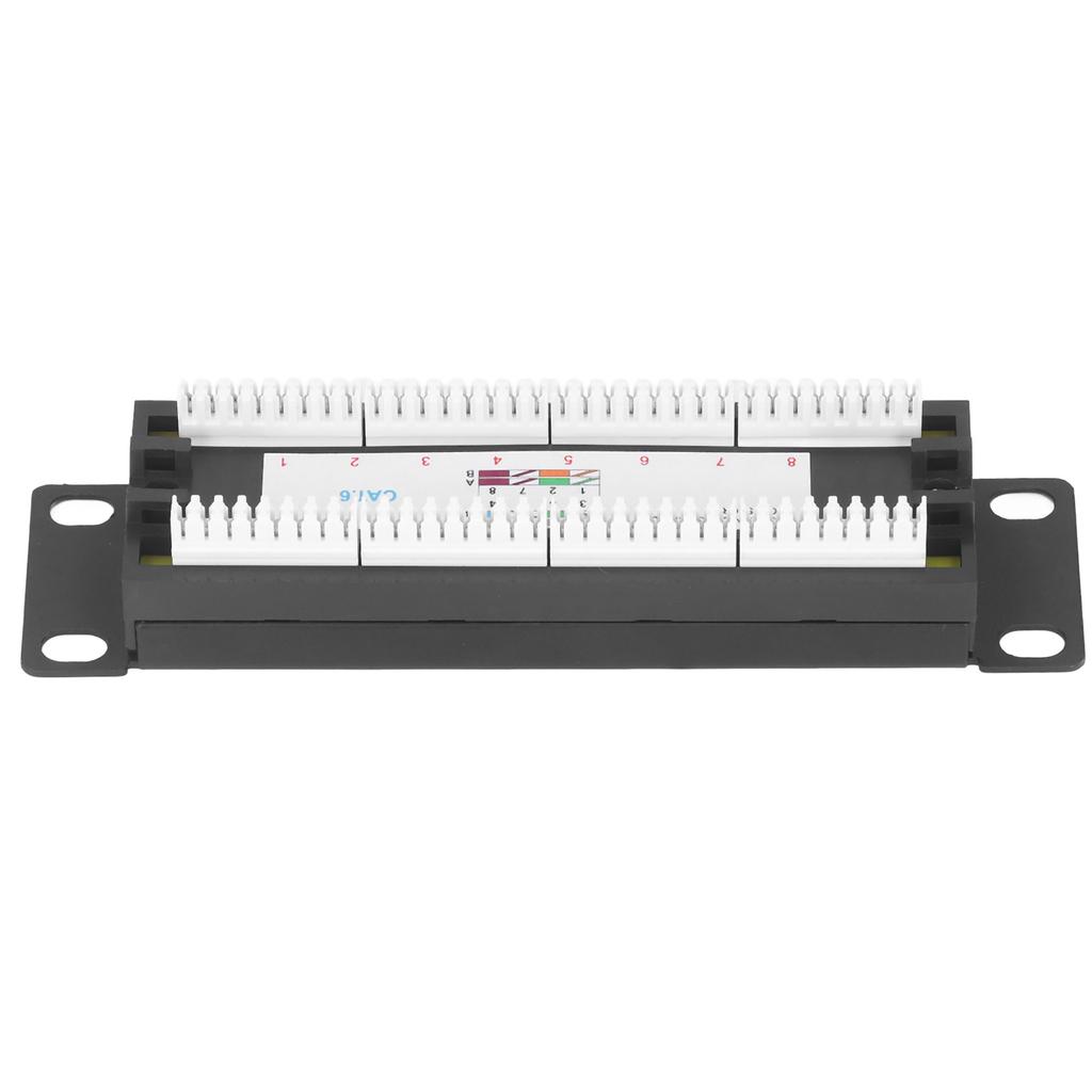8 Ports Wandmontage Netzwerk Patch Panel UTP Cat6 Ungeschirmte Verdrahtungshalterung für 23‑28AWG-Kabel