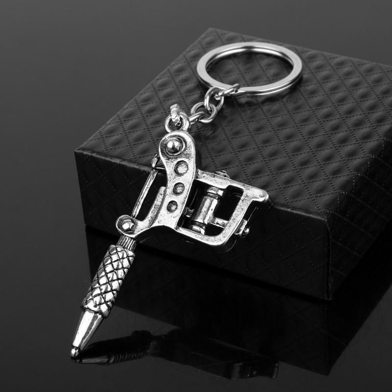 Tattoo Machine Shape Alloy Pendant Necklace With Geometric Look For Gift Giving