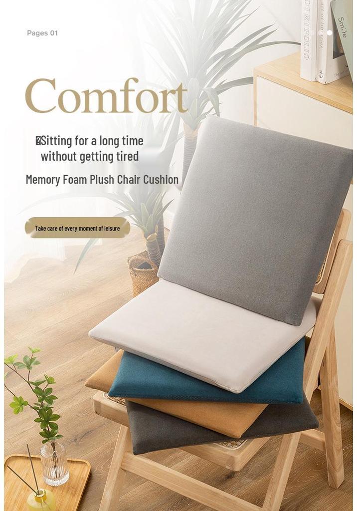 All-Season Memory Foam Seat Cushion for Office, Dining, and Student Chairs