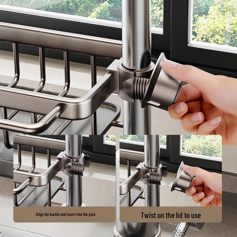Multi-functional Sink Drain Rack