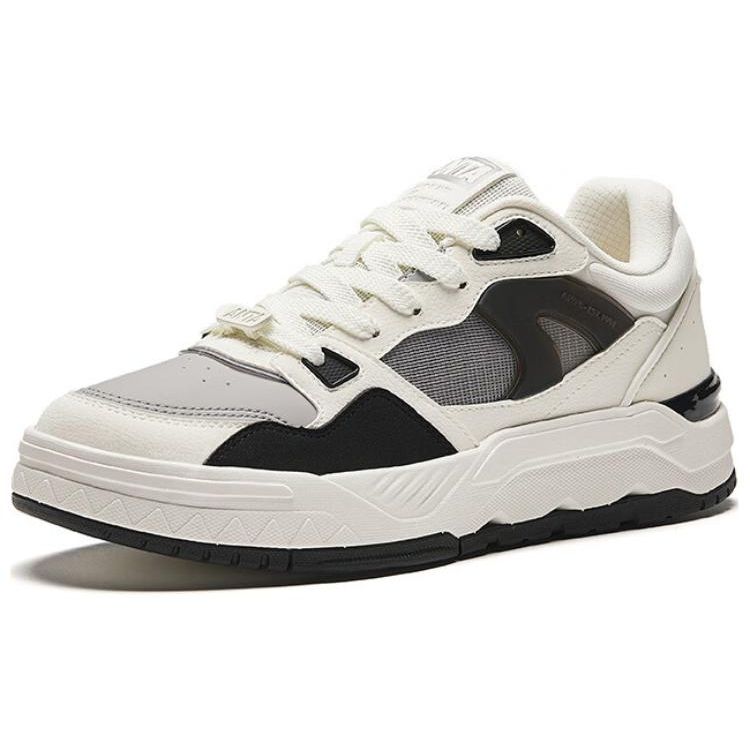 Anta Lightweight Slip-Resistant Durable Low-Top Skate Shoes Men sneakers White Black 112428054-4
