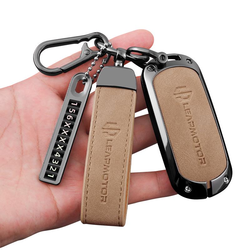 2023 Applicable Key Case for Leapmotor C11 Model 23/525 Version with C01 Shell T03 Men's Car Simple Rope Buckle